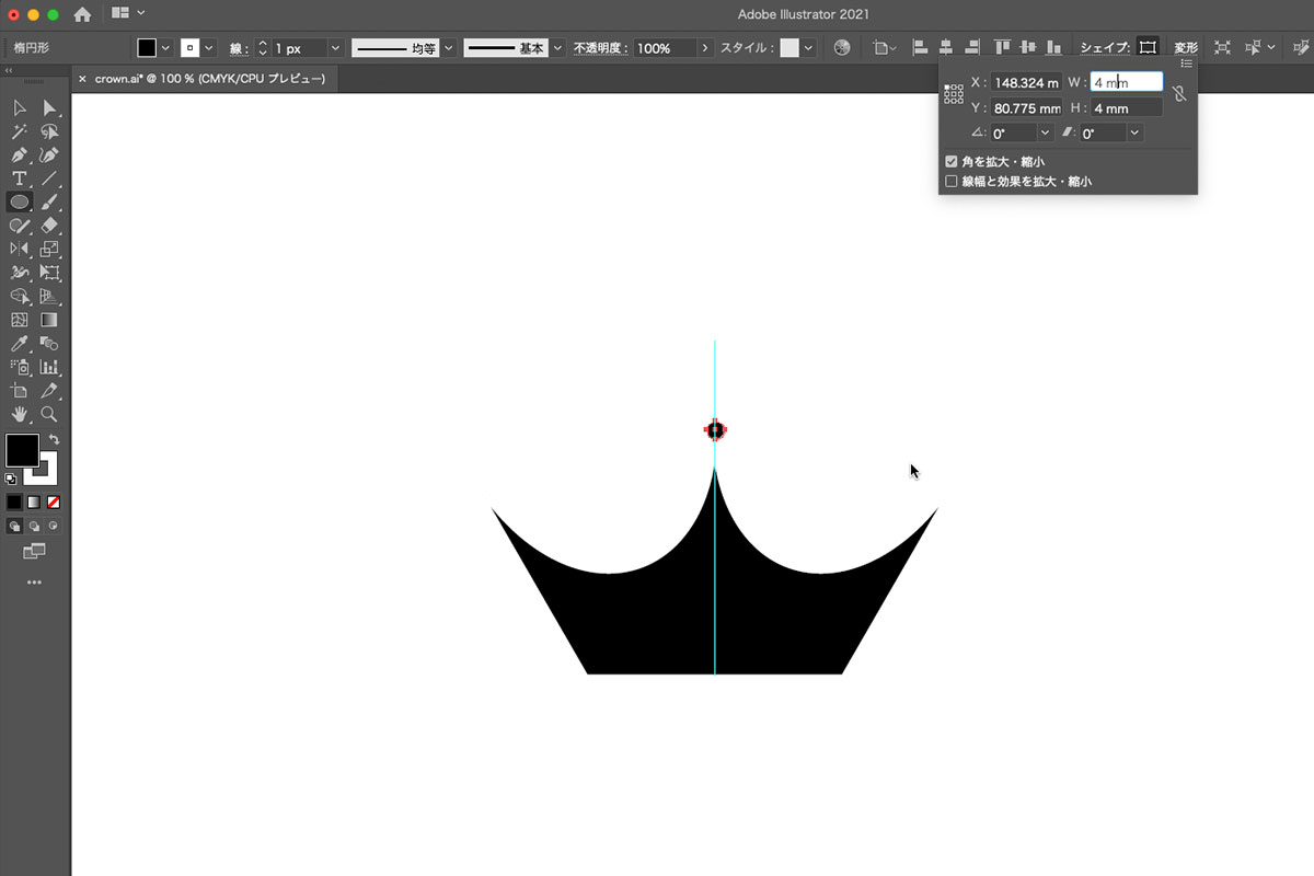 イラストレーター　クラウン【王冠】の作成方法